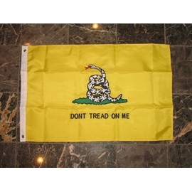 2x3 Embroidered Gadsden Culpepper 210D Double Sided Nylon Flag 2'x3' 2 clips