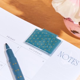 Erin Condren Ocean Magnetic Bookmarks Set of 3, Stylish and Strong Magnetic Paper Clip Page Marker Tabs, Holds Up to 20 Pages, Wet-Erase Compatible