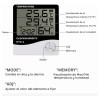 Termómetro Higrómetro Digital para Interior y Exterior con Sonda de