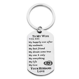 Christmas Birthday Gifts for Wife Keychain Gift for Wife Wifey Anniversary Wedding Gifts for Women Wifey Wife Gifts from Husband Romantic Gifts for Her Wife Wifey I Love You Gifts for Her Wife