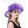 Lucky Leaf Women Derby Church Dress Hat Wide Brim Leaf