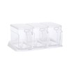 Seasoning Box Set Plastic Clear 3 Grids Large Capacity Condiment