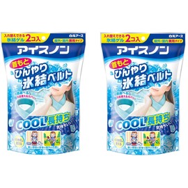 (2 Piece Set) Ice-non Cooling Ice Belt (Includes 1 Cover + 2 Gels)