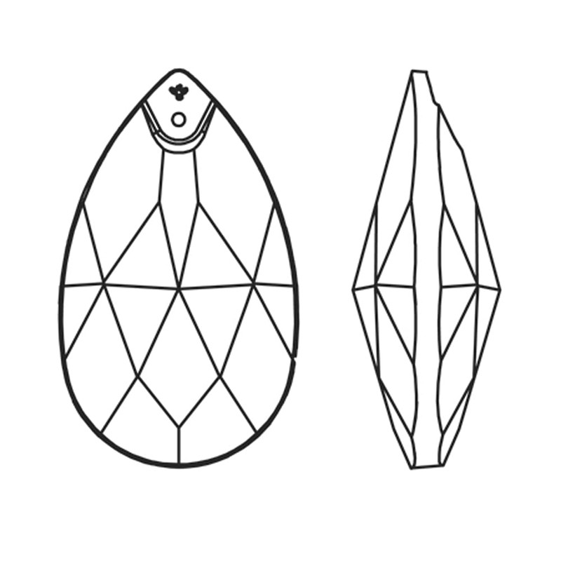 Beluga-II Crystal Suncatcher Set for Hanging, 2 Crystal Pendulums with