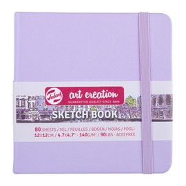 Talens Art Creation Sketchbook 80 Sheets, 12 cm x 12 cm, Pastel Violet