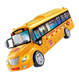 Toyvian School Bus Toy School Bus for Children Pull Back and Cars Driving Yellow School Bus Toy Truck Toy School Bus Pull Back Bus Toy Accessories Campus ABS Car Pull Back