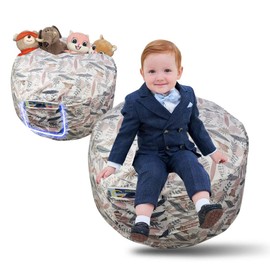 DODO NICI Bean Bag Chair Cover -(NO Beans) for Kids Teens, Zipper Opening, Soft Velvet, X-Large (34" Leaves)