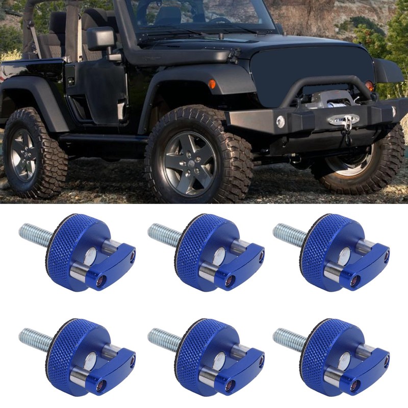 6PCS Hard Top Quick Removal Fastener Thumb Screw with D
