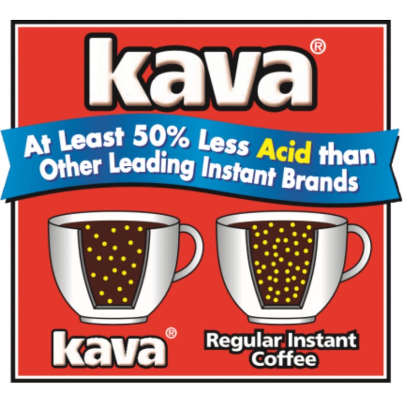 Kava Low Acid Coffee Instant Coffee Kosher Certified Medium Roast