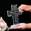 YWHL 20th Anniversary Religious Gifts for Couple, Laser Engraved Glass