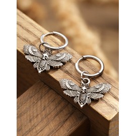 HAQUIL Silver Plated Bar Drop Earrings Vertical Long Dangle Jewelry for Men Women