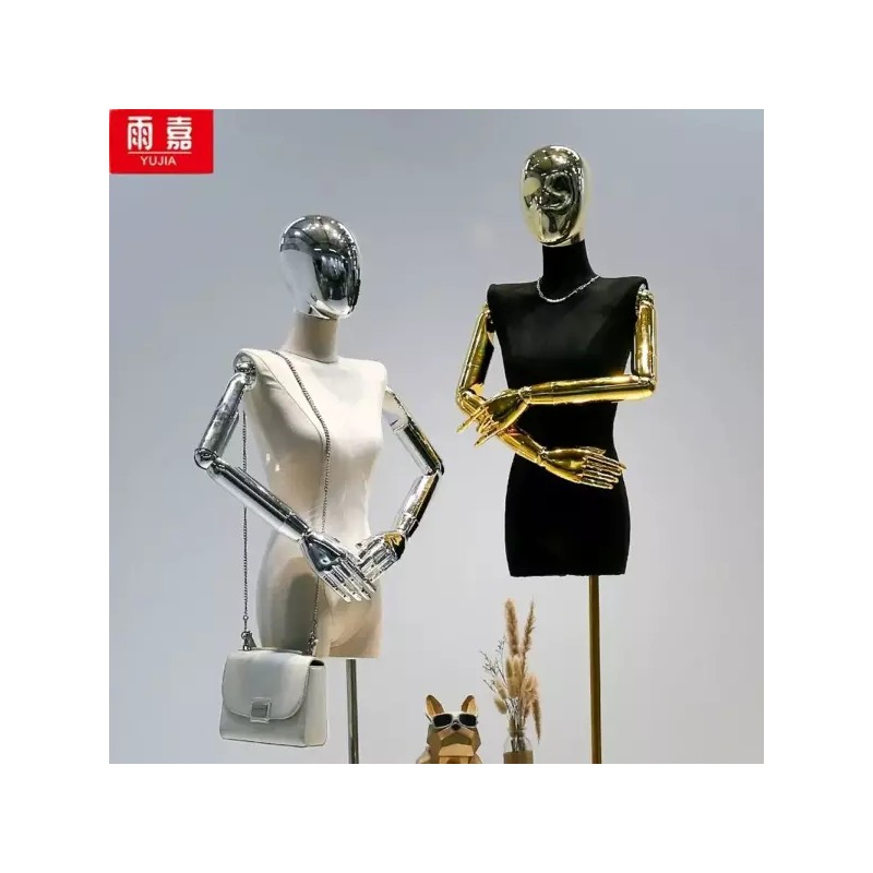 J. Beige Silver 상반신 마네킹 마네킨 여성용 하프바디 여자 옷가게