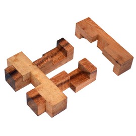 Pen Up Mini, Wooden Brick Puzzle with 12 Identical Pieces, Interlock Puzzle, IQ Puzzle, 3D Cube Puzzle, Wooden Games, Wooden Puzzle, Educational Game, Concentration, IQ Test, Brain Teaser, Puzzle Game,