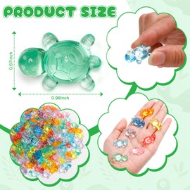 HAPTIME 300 Pcs Mini Resin Turtles, Resin Animals to Hide, Tiny Toys for Kid, Animals Figures for House&Office, Mini Figurines in Bulk, Turtle Party Favors, Miniatures for Crafts