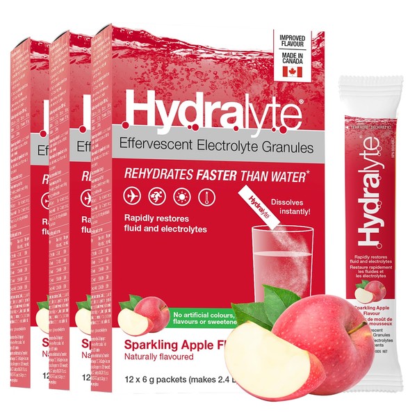 HydraLyte Electrolyte Powder, Low Sugar Electrolyte Packets Designed for Rapid