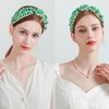 St.Patrick's Day Headband for Women Green Lucky Shamrock Headband Pearly