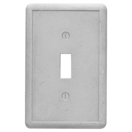 Single Toggle - Gray Light Switch Cover Cast Stone Tumbled Textured Outlet Cover Wall Plate