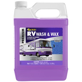 STAR BRITE RV Wash & Wax - Concentrated Cleaner - Cleans & Shines in One Easy Step + Repels Future Stains & Protects from UV Damage 128 Oz (71500)