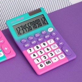 Sunset Lilac 12 Digit Blister Calculator - Turquoise MILAN®