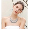 TAKAWORD Chunky Chain Coin Bib Tassel Necklace Earrings Set Gypsy