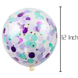 Pfylinqo 40pcs Rainbow Confetti Latex Balloons, 12 inch Helium Colorful Confetti Balloons for Baby Shower Summer Ocean Birthday Party Wedding & Bridal, Proposal Decoration Supplies