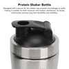 Shaker Bottle Stainless Steel Protein Shaker with Scales Portable Shaker