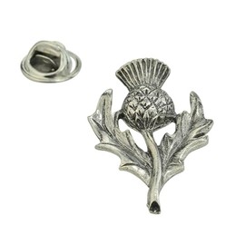 English Made Pewter Scottish Thistle Lapel Pin Badge. Single Unit. XWTP073