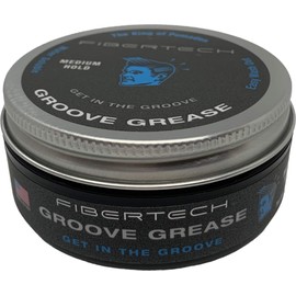 Fibertech | GROOVE GREASE | Medium Hold High Shine| Professional Grade Water-Based Pomade | Natural Ingredients | Long Lasting Styling Volume | Easy Wash Out | Protects Hair from UV Rays | 2oz Jar