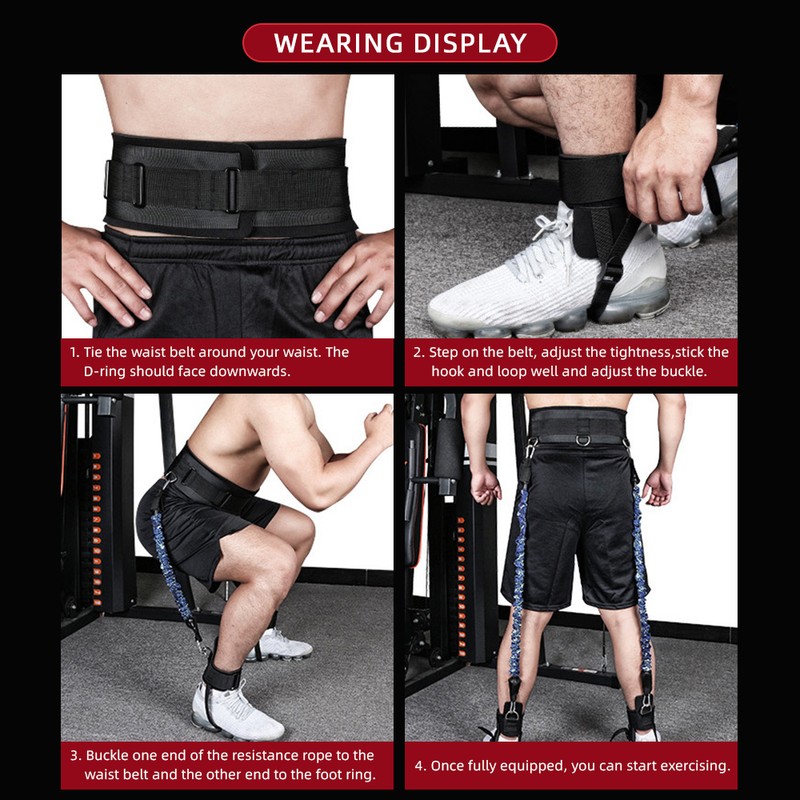 Vertical Jump Trainer Leg Strength Resistance Bands Set for Basketball
