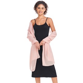 Zudanal Chiffon Shawls and Wraps for Evening Dresses Sheer Wedding Shawl Wraps Scarves for Bridal Blush 79 * 18