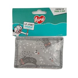 Aimé Katzenspielzeug – Kissen mit Katzenminze – upcyceltes Katzenspielzeug mit euphorischem Catnip – Starke, sofortige und unwiderstehliche Wirkung – erhältlich in verschiedenen Drucken – 16 x 12 cm