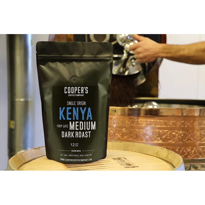 Kenya AA Medium-Dark Roast Coffee Beans, Single Origin Whole Bean