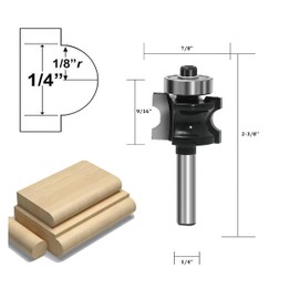 LEATBUY 5 PCS Router Bit Set, 1/4-Inch Shank Round Over Panel Cabinet Door Rail and Stile Router Bits, Woodworking Wood Cutter, Wood Carbide Groove Tongue Milling Tool(Panel)