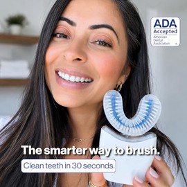 Autobrush Sonic Pro Cepillo de dientes eléctrico – Solo aceptado ADA ADA en forma de U, clínicamente probado hasta 5.1 veces mejor limpieza, 30 segund