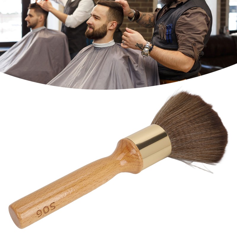 Neck Duster Brush Beech Wood Ergonomic Handle Portable Broken Hair