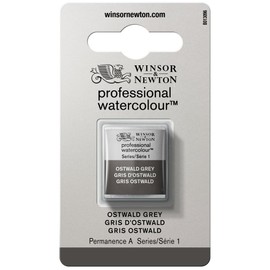 Winsor & Newton 0101428 Professional Watercolour - Ostwald Grey, 1/2 Nap, Watercolour Paint, Vibrant Colours in Artist Quality, High Colour Shine and Clarity, Lightfast