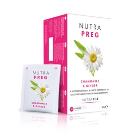 NUTRAPREG - Pregnancy Tea | Morning Sickness Tea - Help Ease Nausea & Support Mothers Wellbeing - Includes Ginger & Peppermint - 120 Enveloped Tea Bags - by Nutra Tea - Herbal Tea - (6 Pack)