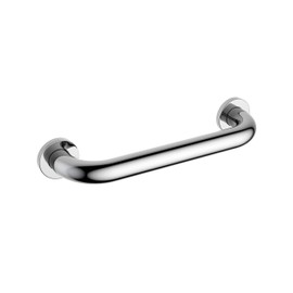 KIBI 12 Inch Stainless Steel Bathroom Safety Grab Bar | Curved Shaped Grab Bar for Bathtubs and Showers, Shower Safety Grab Bars for Seniors, Wall Mounted Anti-Slip Support (Chrome, KGB1012)