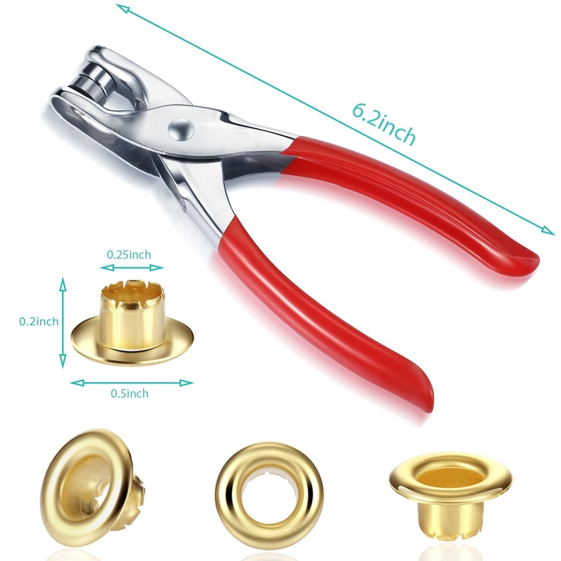 Mudder 301 Pcs Grommet Eyelet Pliers Tool Kit, Fabric Leather