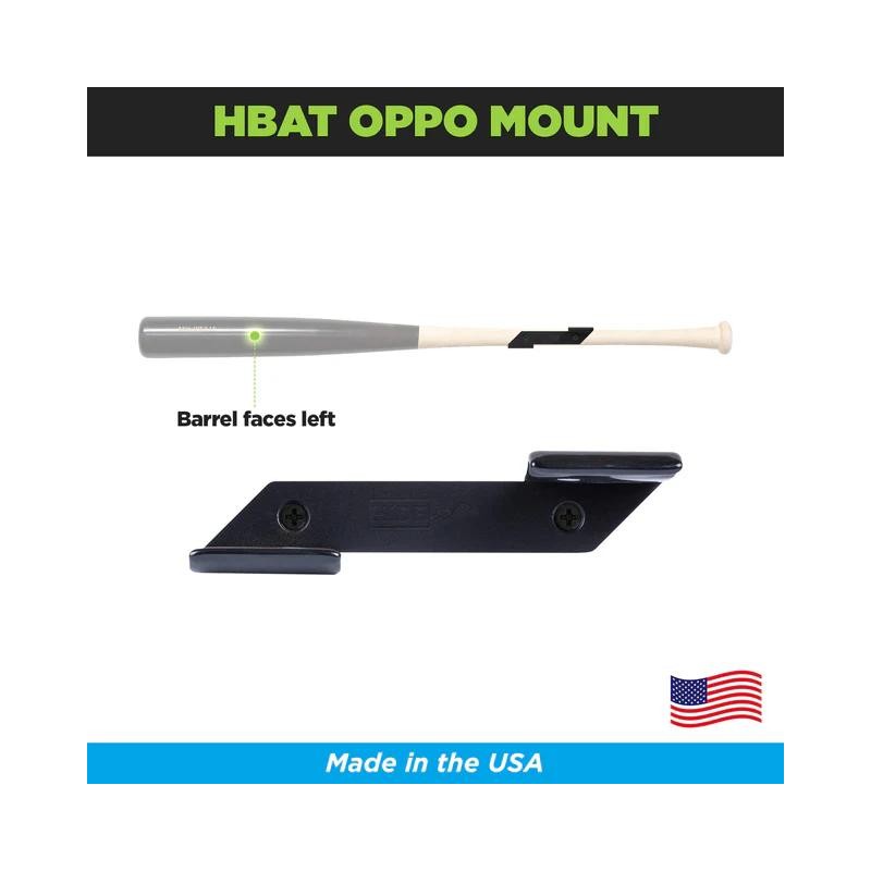 HIDEit HBat | Horizontal Baseball Bat Mount - Size: SINGLE