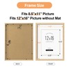 FinalFind 12x16 Frame with Mat for 8.5x11, Natural Solid Oak