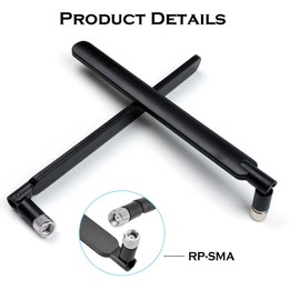 Andven 4G LTE Antenna RP-SMA 10dBi 698-2700Mhz Omnidirectional Antenna for CEP Router WLAN Router Security Camera (Black 2-Pack)