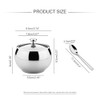 KEMIYIXIAN Stainless Steel Sugar Bowl with Lid and Spoon, Polished
