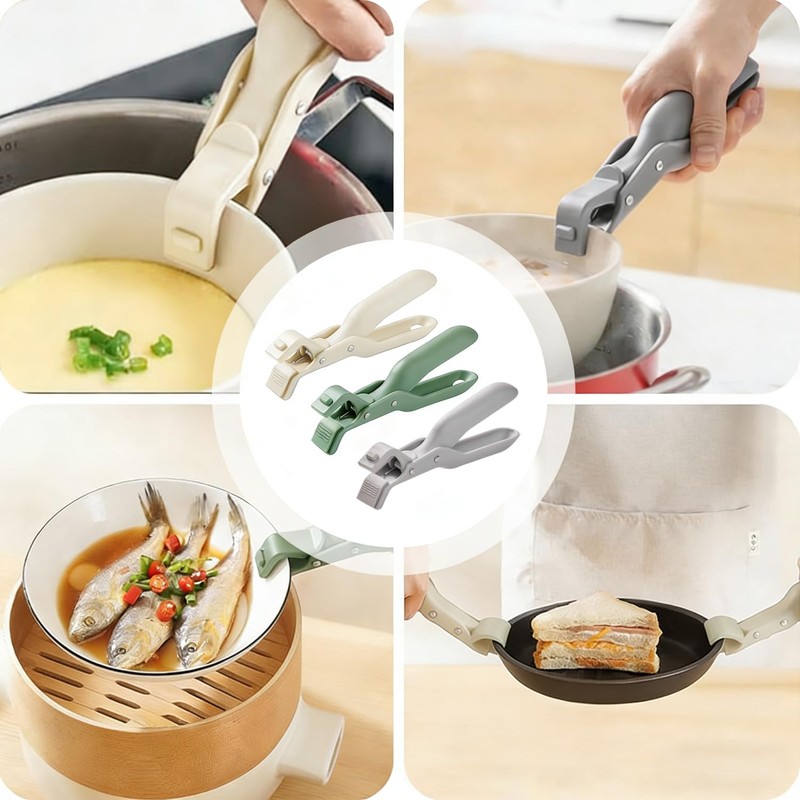 Hot Plate Grippers, Silicone Hot Plate Gripper Tongs, Multi-Purpose Anti-Scald