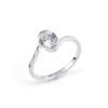Silverly Womens 925 Sterling Silver Cubic Zirconia Oval Solitaire Engagement
