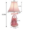 Cozylight Bedside Lamp, Pink Dancing Shoes Design, 14inch Tall Table