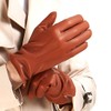 Mens Luxury Nappa Lambskin Leather Gloves Winter Warm Touchscreen Gloves
