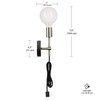 GLOBE Electric Owen 1-Light Plug-in or Hardwire Wall Sconce, Antique