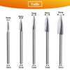 Teocpai 5 Piece Wood Carving Bits with 1/8 Inch Shank