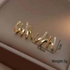 Chunky Gold Hoop Earrings for Women, Gold Plated Thick Triple